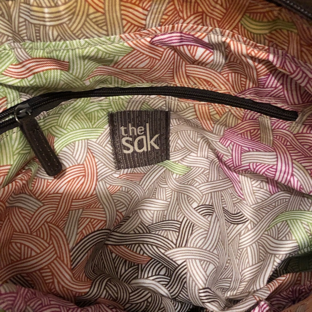 The Sak Classic Patchwork Leather and Suede shoulder Bag - Brown - Picture 5 of 6